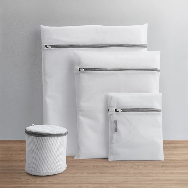 

Zippered Mesh Laundry Wash Bags Polyester Laundry Bra Bags Lingerie Bra Underwear Washing Machine Clothes Storage Protection Net