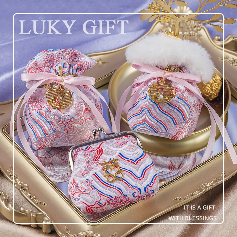 Новое поступление атласный сахарный мешок рождественские подарки на день