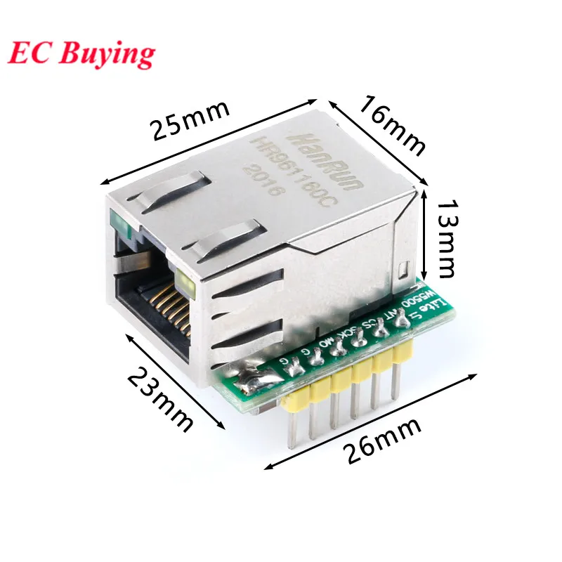 USR-ES1 W5500 SPI к сетевому модулю локальной сети Ethernet TCP IP 51 STM32 интерфейс 3 В 5 для Arduino