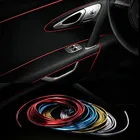 Карбоновая внутренняя формовка автомобиля, 5 м, строительная полоса для Jaguar Subaru Mini Saab Nissan Skoda Hyundai сиденье для Ford Renault bmw