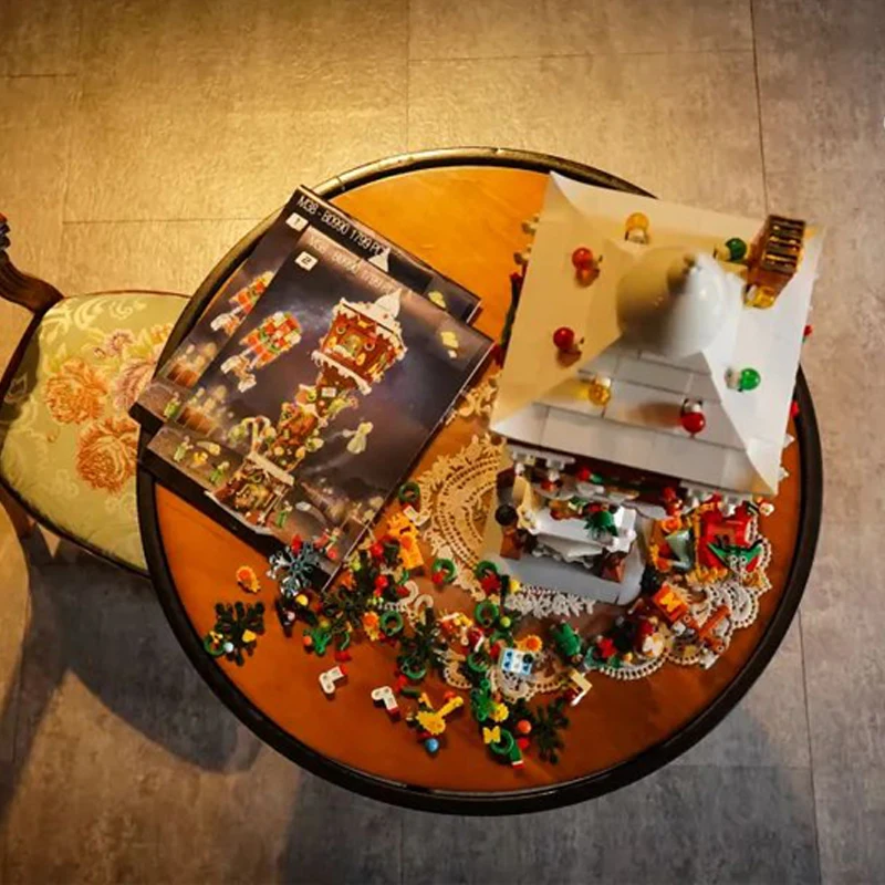 Блоки архитектурные уличные светильник ильники домик на елку с надписью Merry Christmas