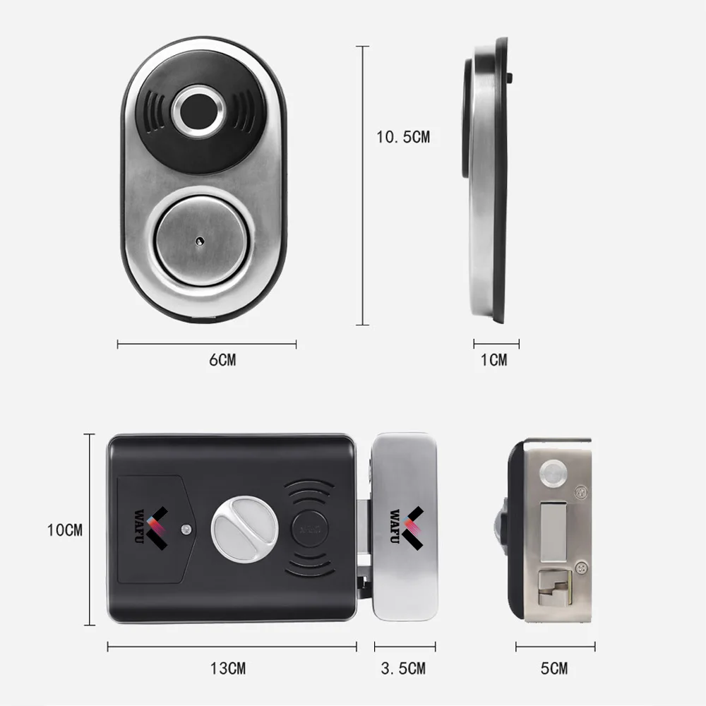 WAFU WF 014A Smart считыватель отпечатков пальцев замок из нержавеющей стали