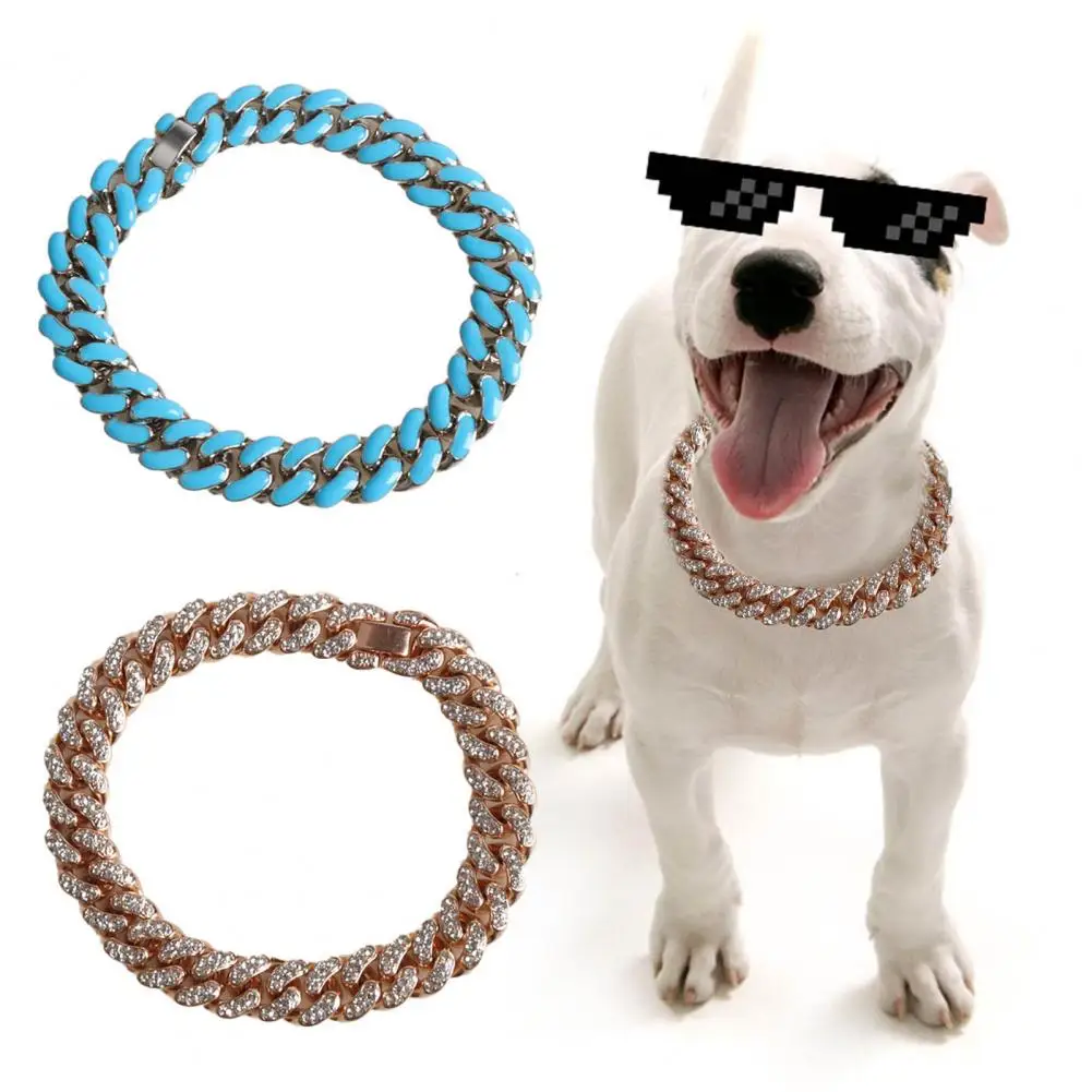 Beautiful Dog Neck Chain Multiple Colors Dress-up Long Lifespan Shiny Cats Necklace Loop | Дом и сад
