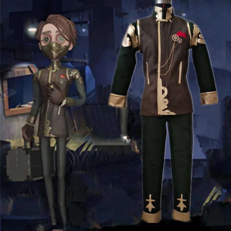 Идентичность V Isso Carr карнавальный костюм банкир кожа наряд Униформа Хэллоуин