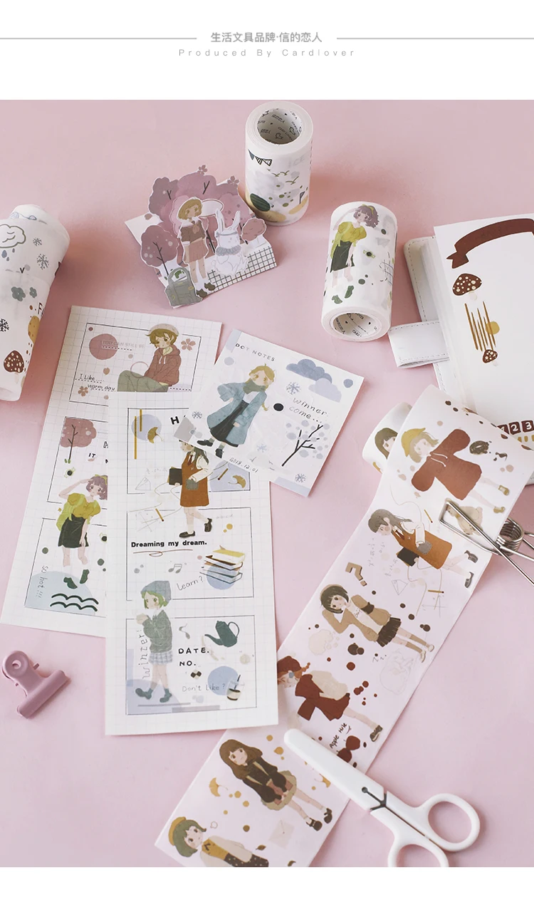 AngelHere Store 1 шт. Kawaii васи лента цветная симпатичная Маскировка лента DIY наклейки Скрапбукинг планировщик книга канцелярские принадлежности подарок