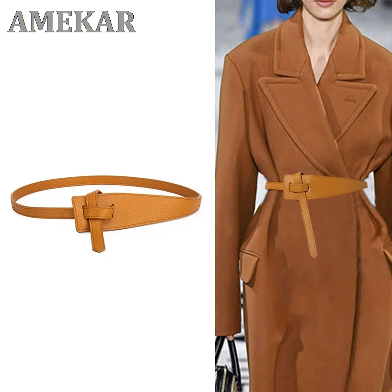 

2021 New Fashion leather belts for women Simple Designer belt woman belts for dress Coat Cummerbunds wide waist belts women