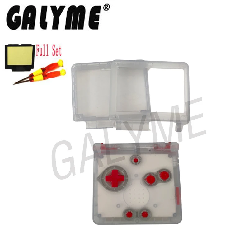 Горячая светильник Прозрачный фиолетовый цвет чехол для Advance корпус SP GBA console