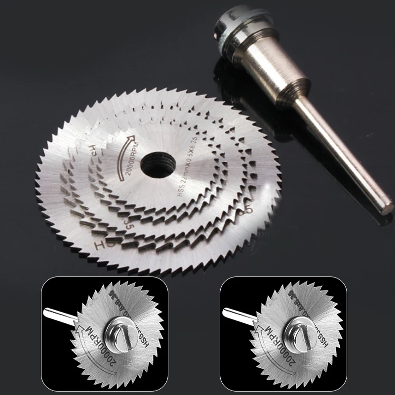 

6pcs 22-44mm Mini HSS Circular Saw Cutter Rotary Tool For Wood Cutting Discs Discs Mini Circular Saw Blade Set Ultra Thin Adapt