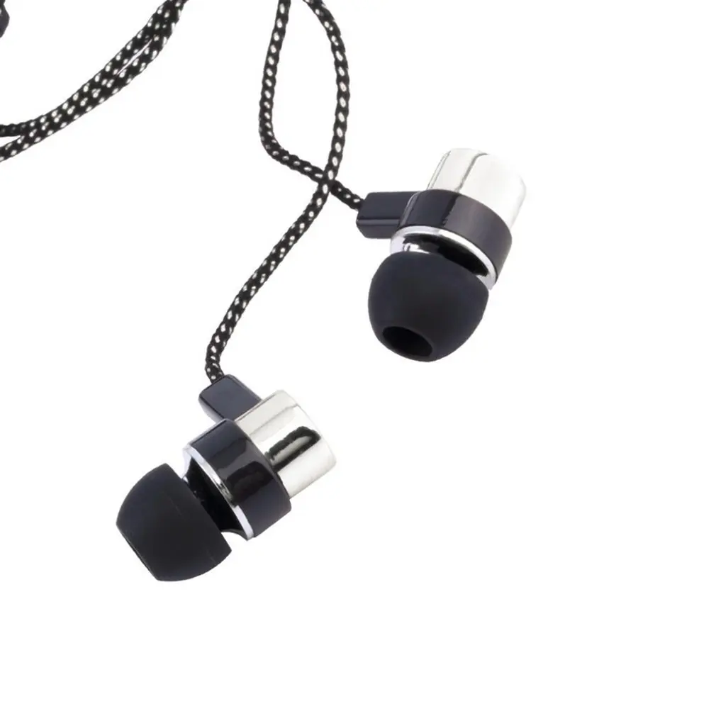 Earphone Braided Wiring Super Bass In Ear Music HIFI Stereo Earbuds Noise Isolating Sport Earphones With Mic | Электроника
