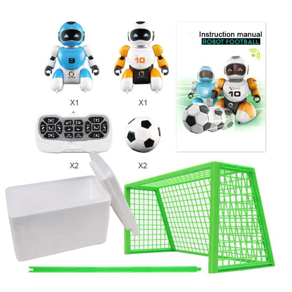 

2Pcs/Set Cartoon Electric Remote Control Music Dancing Soccer Battle Robot Toy Electric Singing Dancing Robot Children Kids Toys