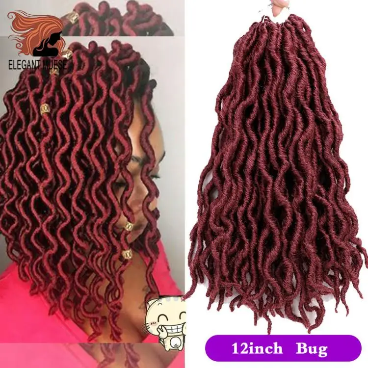 12/18 дюймов crochte косы короткие Faux locs Curly мягких волос синтетические волосы для оплетки удлинитель накладки из натуральных волос для любого Для женщин