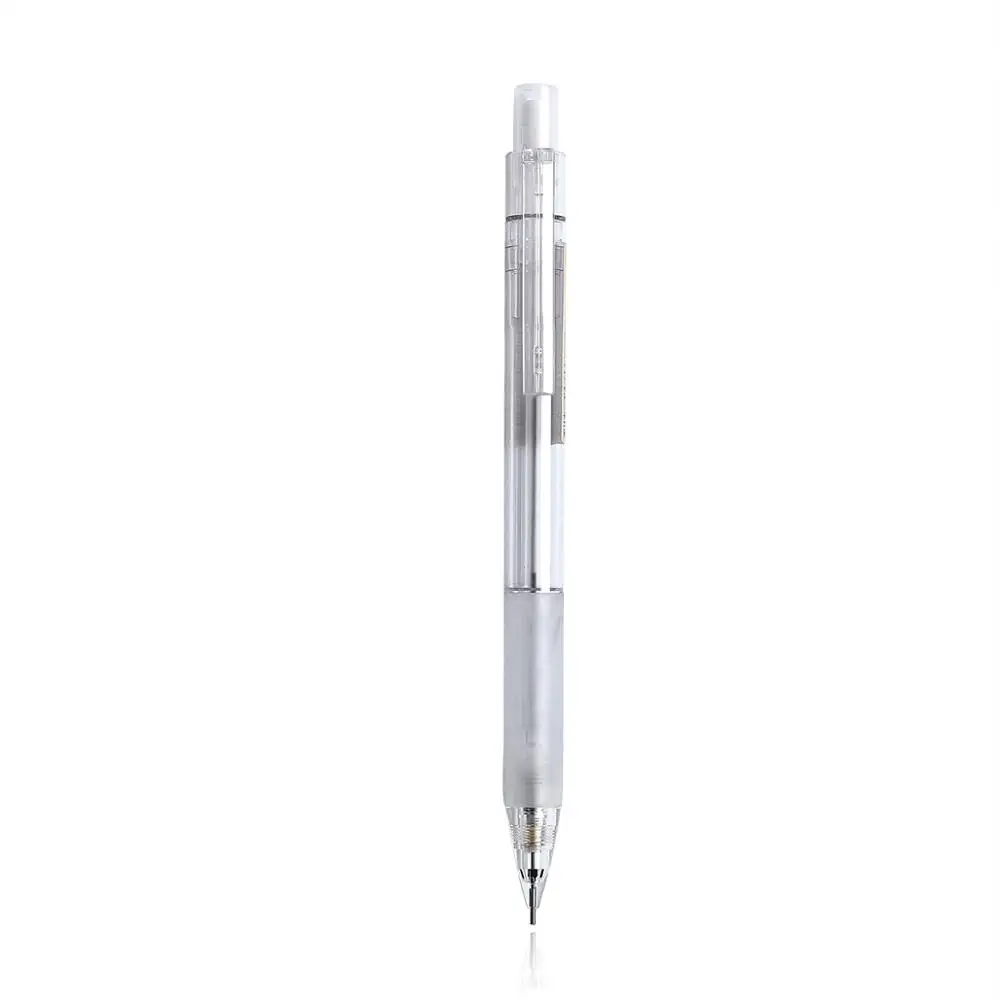 Transparent 1 шт., японский механический карандаш MUJI, прозрачный белый пресс-зажим, 0,5 мм, карандаши, офисные принадлежности, школьные канцелярские принадлежности, poloden - Цвет: Transparent
