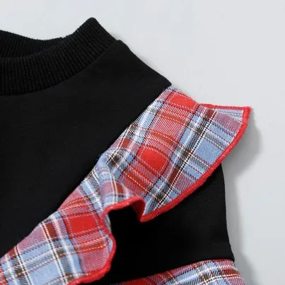 Осень-зима 2019 Детские пальто для маленьких девочек новые модные клетчатые Топы с