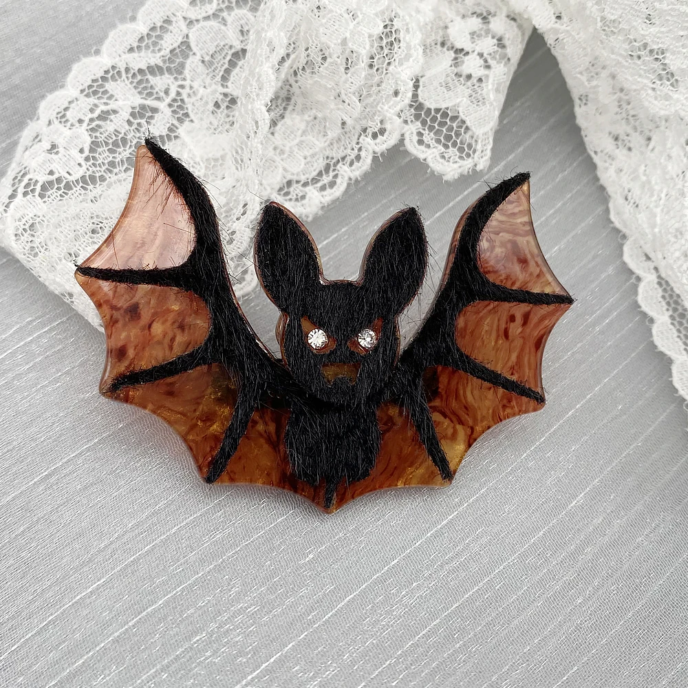 Безопасные булавки ручной работы на заказ Хэллоуин летучая мышь еж мешочек для брошек Нагрудный значок мультфильм значки с животными ювелирные изделия подарок для детей друзья
