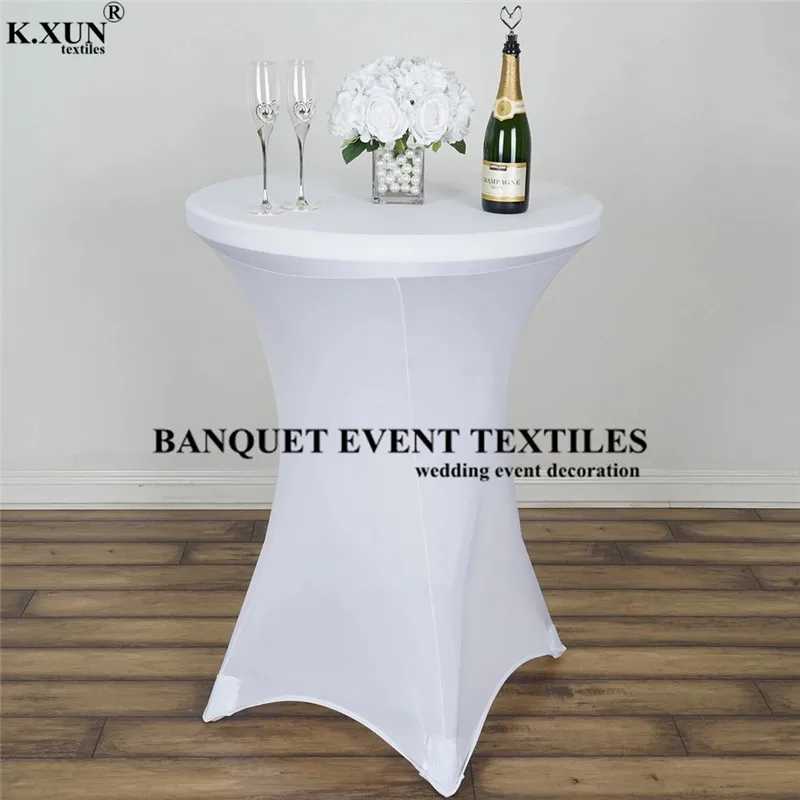 High Top Cocktail Table Cover Spandex Lycra Wedding Party Covers Round for Folding Tables | Дом и сад