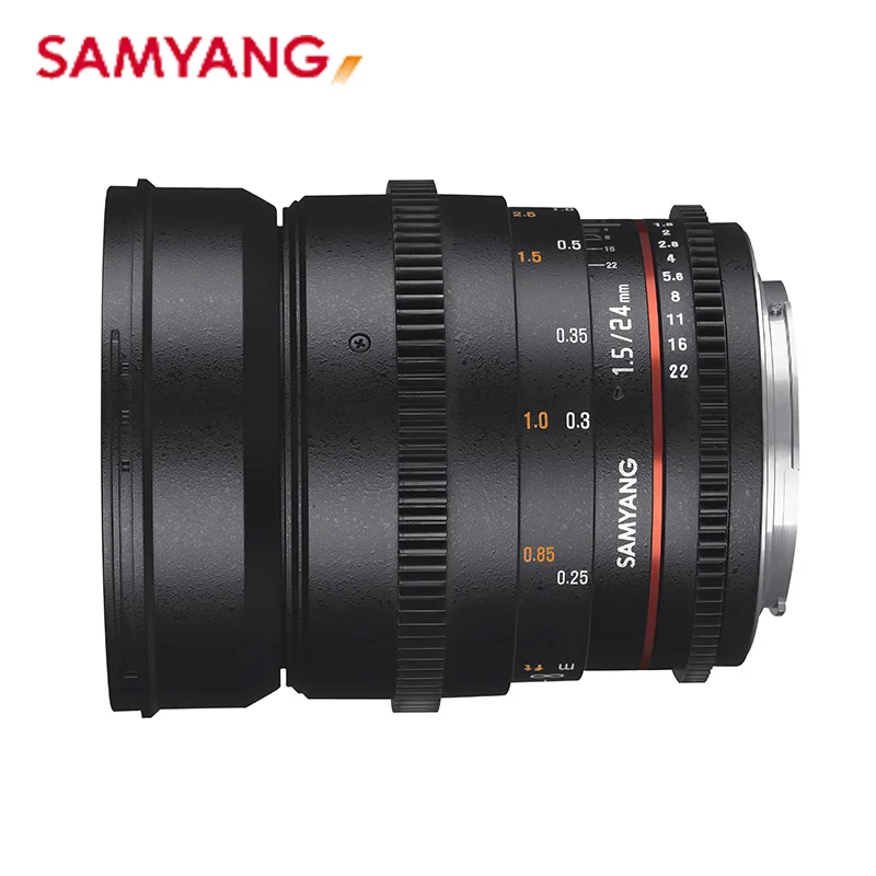 Широкоугольный Полнокадровый объектив Samyang 24 мм T1.5 II Cine для Canon M RF SLR Micro |