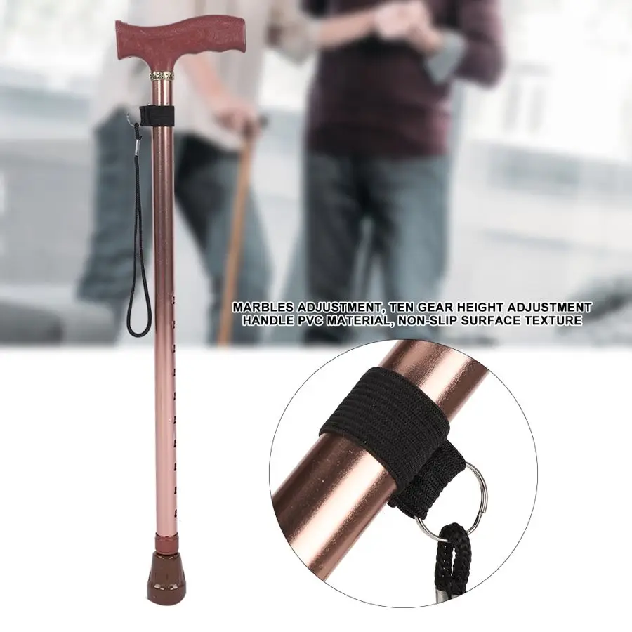 

Crutch Walking Stick Aluminum Alloy Elderly Walking Cane Anti-Slip Adjustable Height Hand Walking Stick Non-Slip