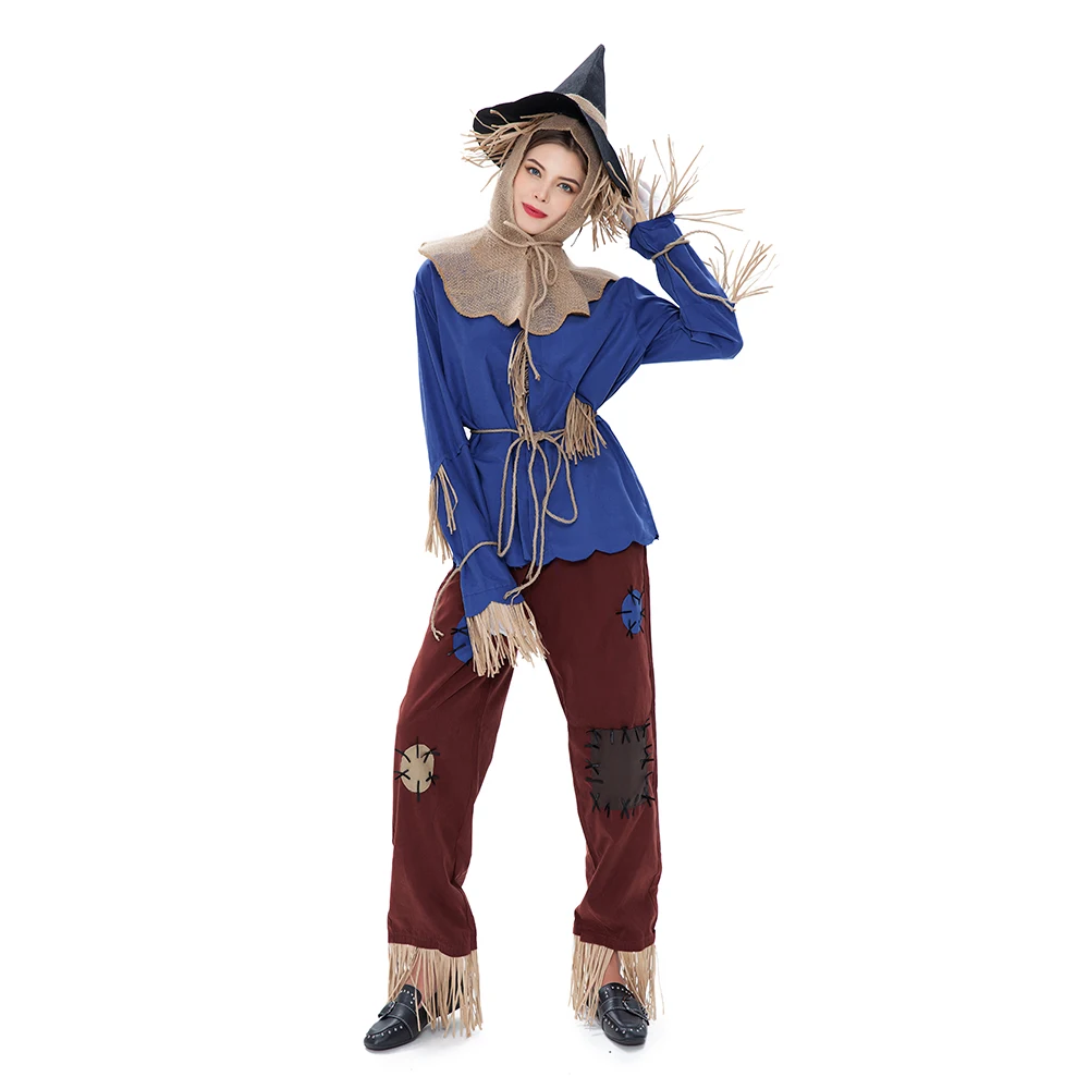 Adult The 2020 Costume For Women Men Patchwork Scarecrow Cosplay Costume For Halloween Carnival Party Amazing Dress Up