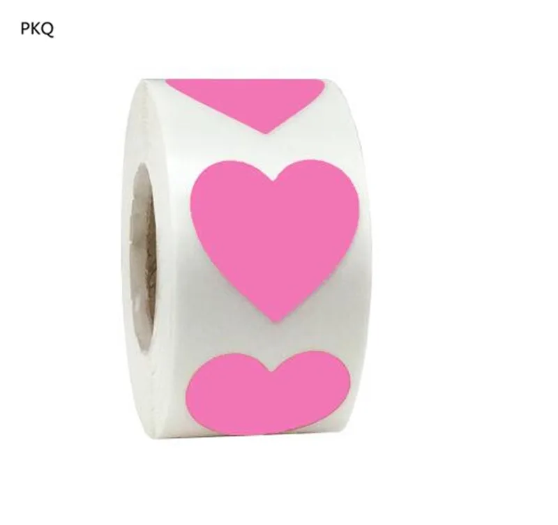 2 5 см красное сердце наклейки розового цвета с сердечком и этикетки желтым