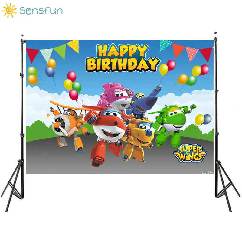 Sensfun тонкий винил с днем рождения Супер Крылья пользовательские фото фон детский душ Фон фотографии студия поставки 7x5FT