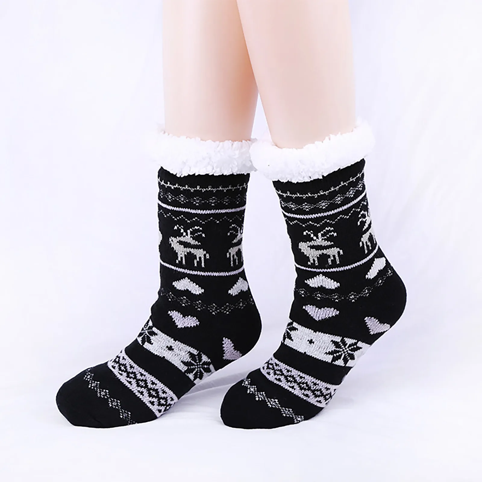 

1Pair Adult Knitting 11 Style Fashion Fashion Middle Tube Socks Extra-warm Indoor Women Bed Socks Warm Winter Gift Soft sokken