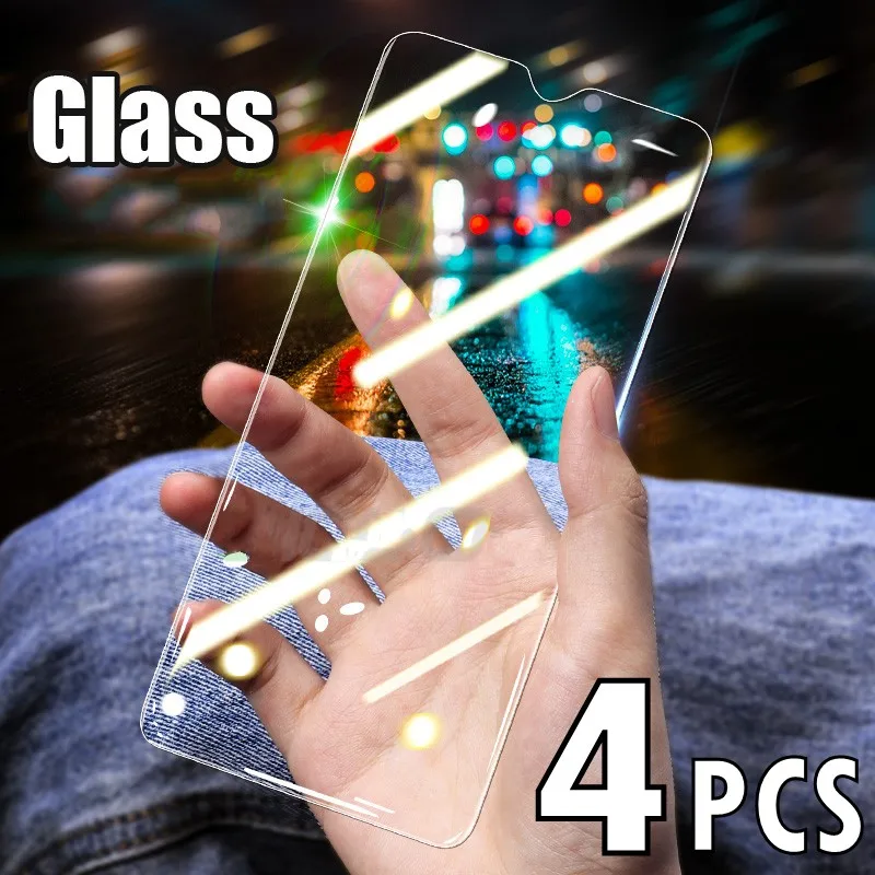 Закаленное стекло 4 шт./лот для Huawei Y5P Y6P Y7P Y8P 2020 Y9 Y6 Y5 2019 2018 Y7 Prime Y5II Y6II