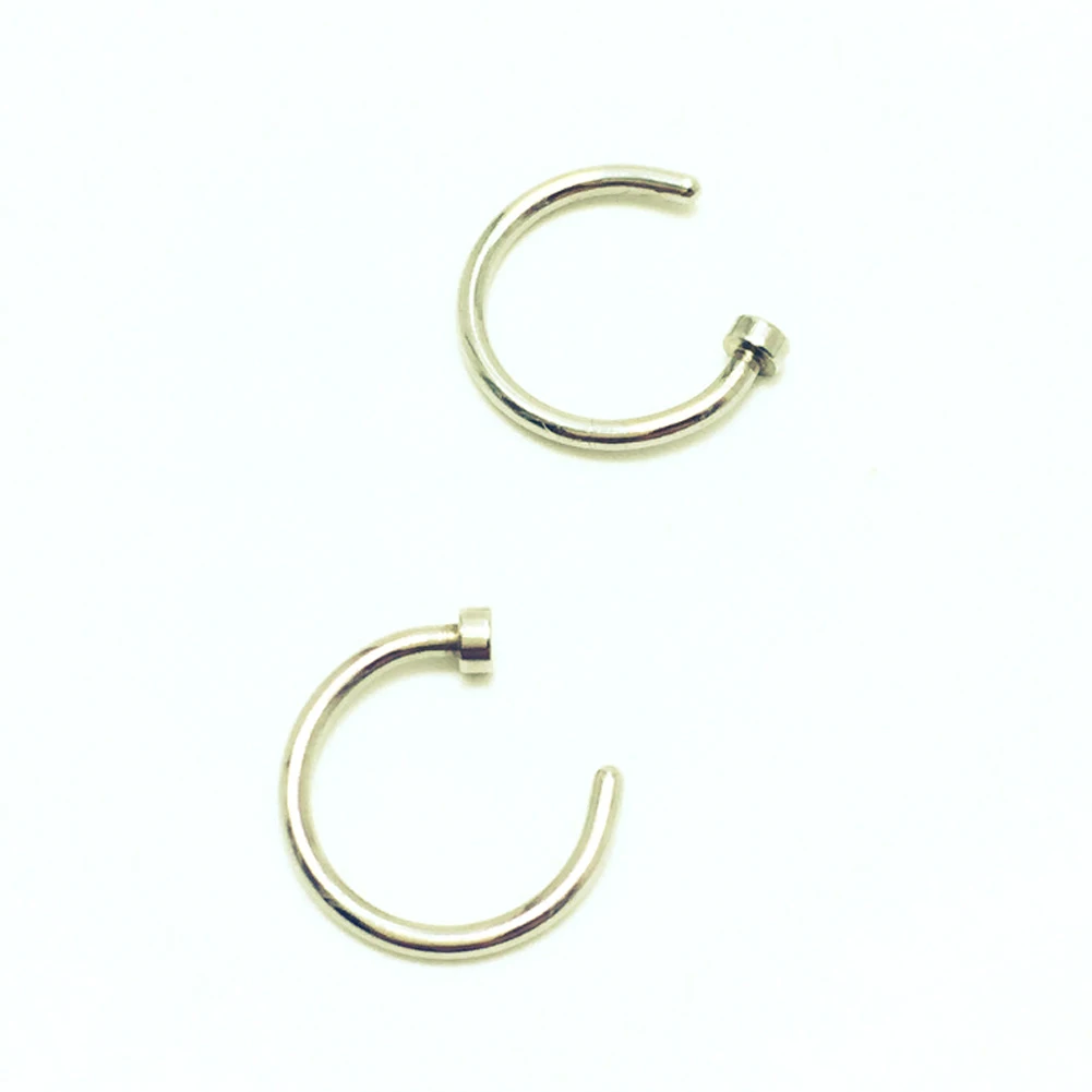 Кольцо-клипса из хирургической стали для пирсинга носа ювелирное изделие в стиле