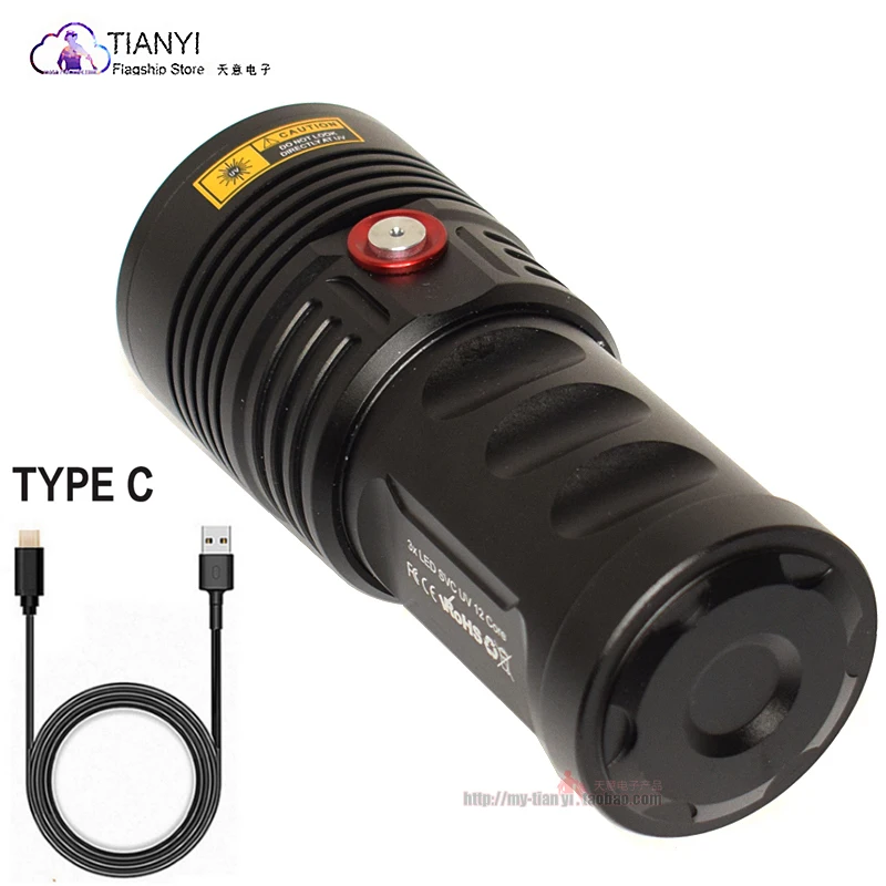 値段 Uv-ハイパワーブラックミラー懐中電灯,オレンジ色の蛍光灯検出器,タイプc,USB充電,45W