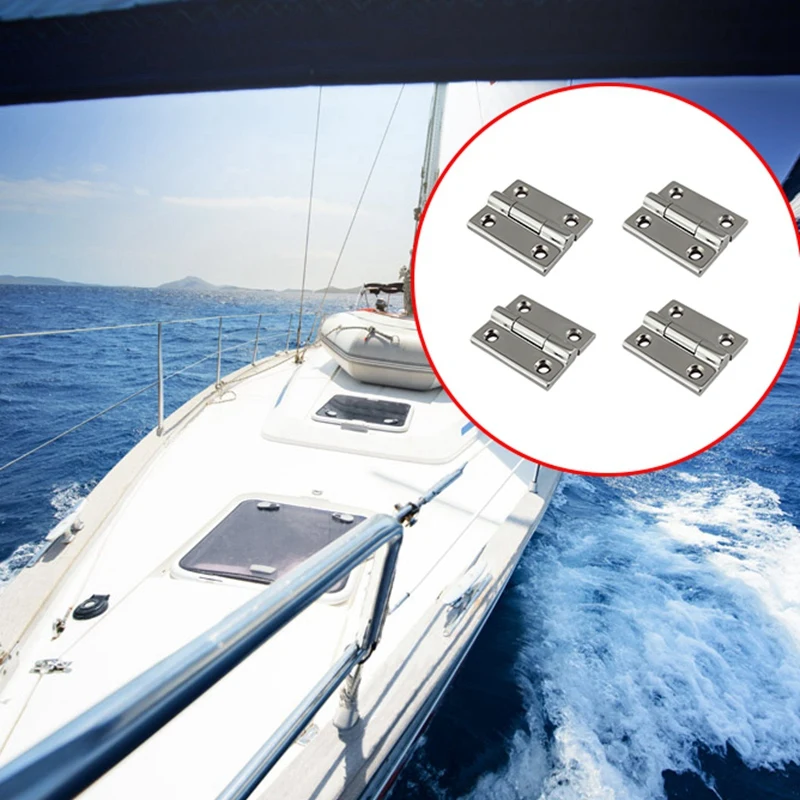 

4Pcs 2.3Inch Stainless Steel Grade Casting Solid Mirror-Like Butt Hinge Door Hings for Boat Yacht RV