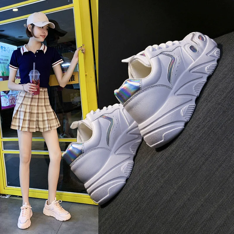 The spring of 2021 the new platform shoes female han edition ulzzang running W9015-1 original torre shoes female students