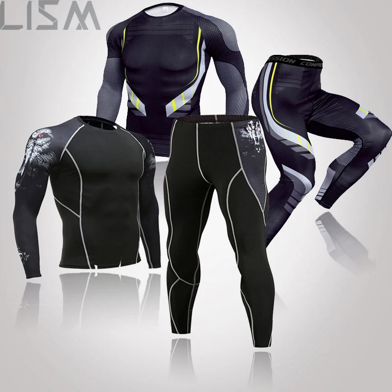 

New Piece Compression Clothing Men's Quick-Drying Clothing Clothes Sports Running MMA Jogging Gym Sports Fitness Clothes