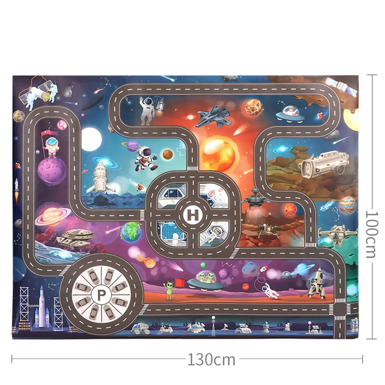 

Cartoon Space Theme Game Mat Is Comfortable Wear-Resistant Non-Slip Moisture-Proof Design Portable Kids Baby Children's Game Mat