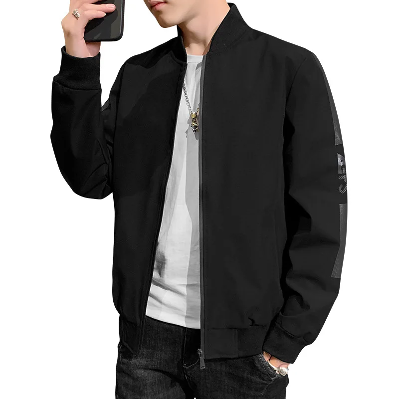 

Spring new style stand-up collar jacket men's Korean Slim baseball uniform jacket men's youth simple
