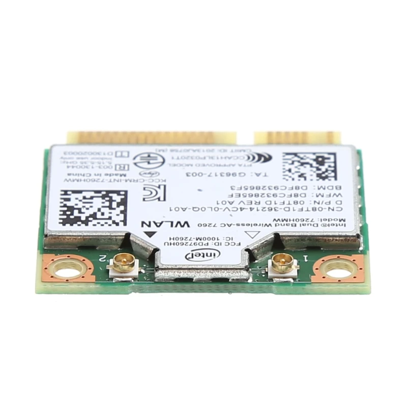 

HX6A Dual Band Bluetooth 4.0 Wireless Mini PCI-E Card For Intel 7260 AC DELL 7260HMW