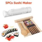 5 шт. DIY быстрый устройство для изготовления суши, набор класс пластмассы для пищевых продуктов бамбуковые устройство для изготовления суши кухня формочек для суши, кухонная утварь набор ножей