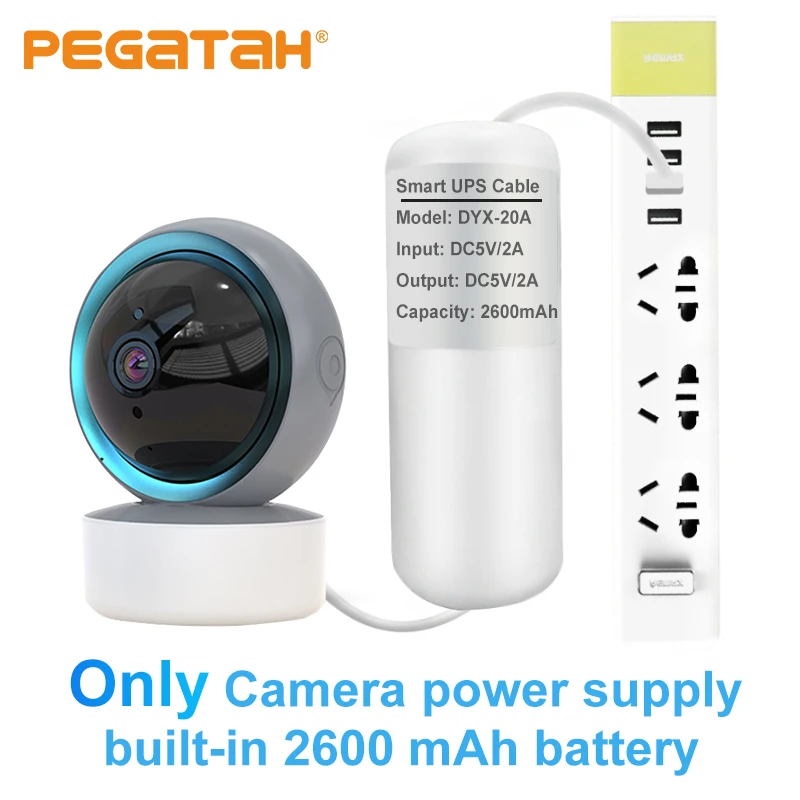 Mini UPS Battery Backup 5V Uninterruptible Power Supply Built-in Battery for Security Camera Provide Emergency Power Backup
