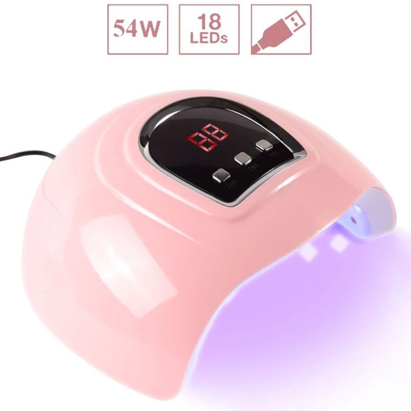

54W Manicure Set For Nail Salon 22 Gel Polish Nail Practice Kit Electric Nail Drill Machine UV LED Nail Lamp Dryer Nail Tools