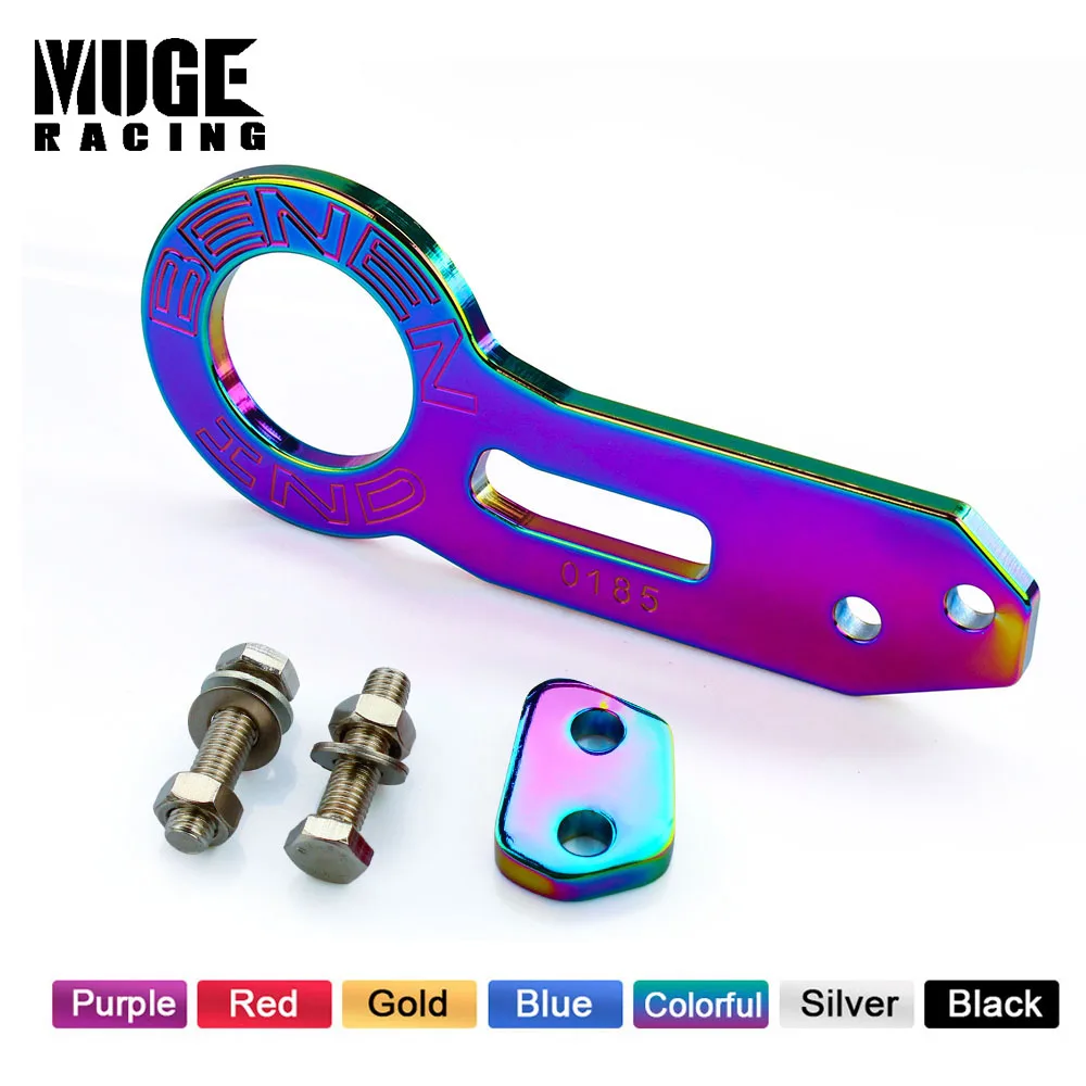 Буксировочный крюк, сцепное устройство, Алюминиевый задний буксировочный крючок, тюнинг автомобиля, гоночные детали, универсальный стиль, аксессуары, украшения TH002