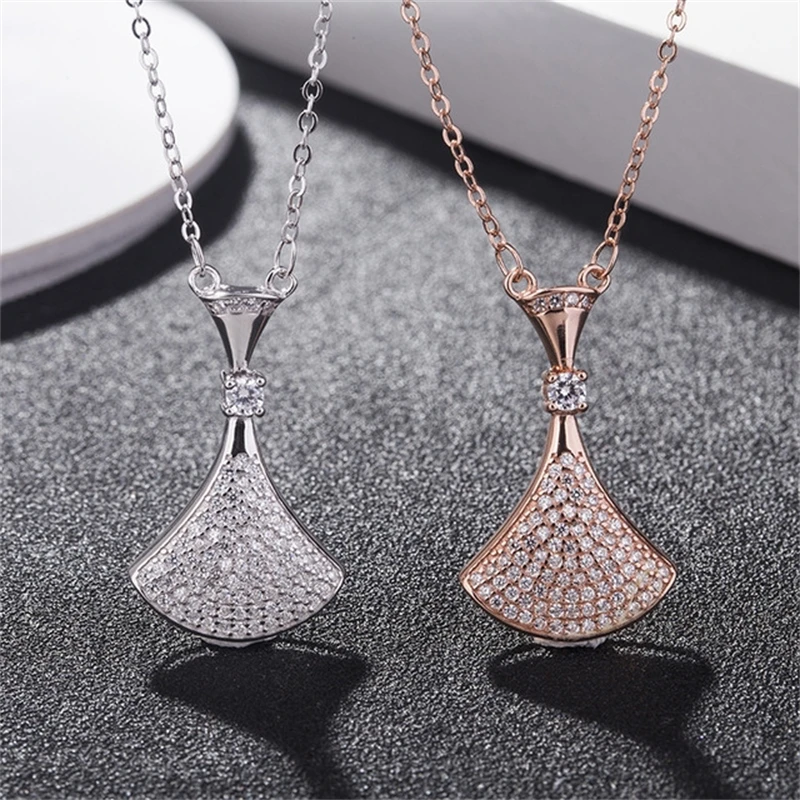 

Original Brand Fashion Jewelry Party 100%925 Sterling Silver Necklace For Women Couple Jewelry Gift