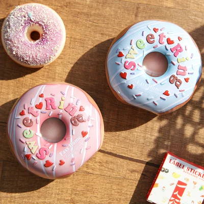 

Donut Tin Box Sealed Jar Packing Boxes Jewelry Candy Box Small Storage Boxes Cans Coin Earrings Headphones Gift Box