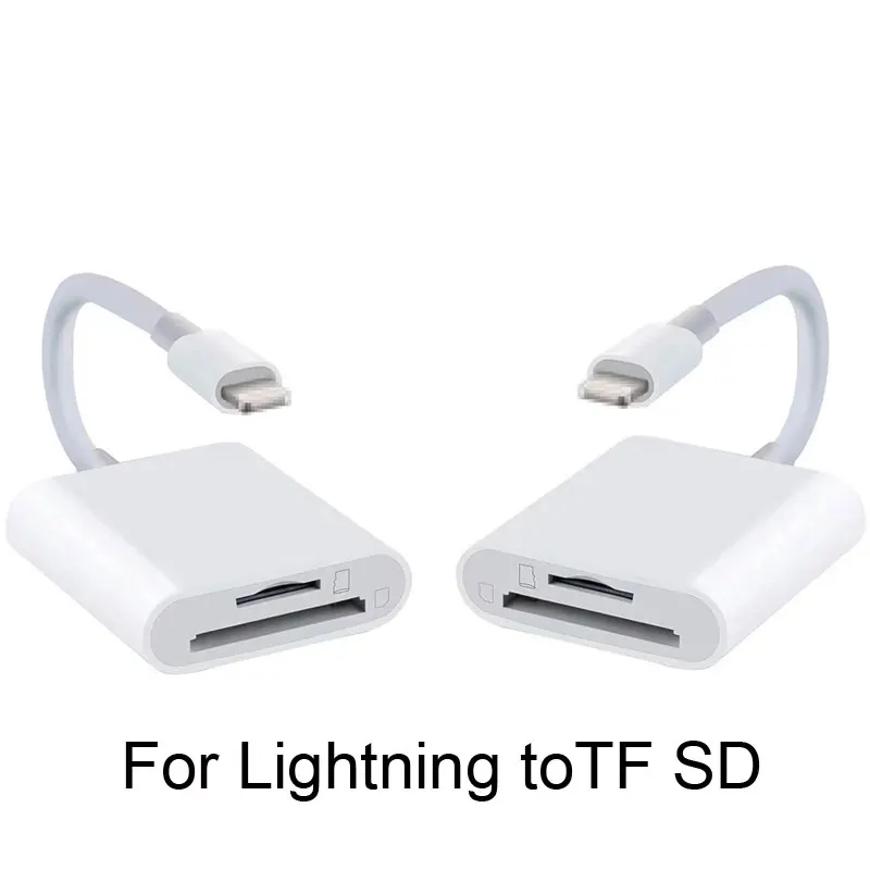 For TF SD 2 pieces EASYA OTG кард-ридер для Lightning to SD TF камера карта адаптер для считывателей для iPhone iPod Apple карты памяти использовать не нужно приложение - Цвет: For TF SD 2 pieces