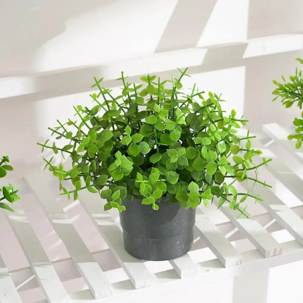 

Simulation Grass No Watering Decorative Green Fadeless PVC Artificial Bonsai Plants for Home Artificial Flower