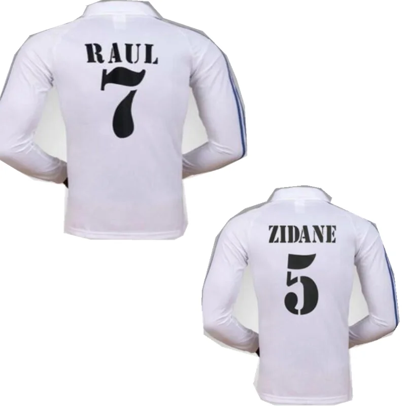 

Retro 2001/02 RAUL Figo R.Carlos Guti Classic Men Shirt Vintage Football Jersey soccer shirt