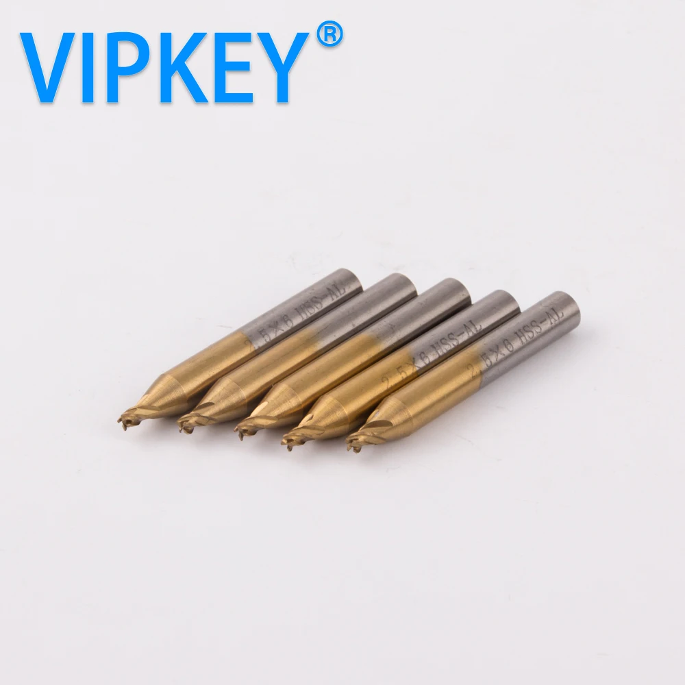 5 шт./лот высококачественные 2 мм HSS титанизированная Концевая фреза фрезерный