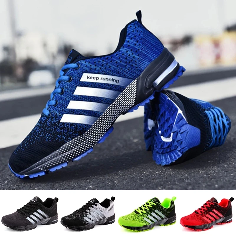 

New 2021 Men Running Shoes Breathable Outdoor Sports Shoes Lightweight Sneakers For Women Comfortable Athletic Training Footwear
