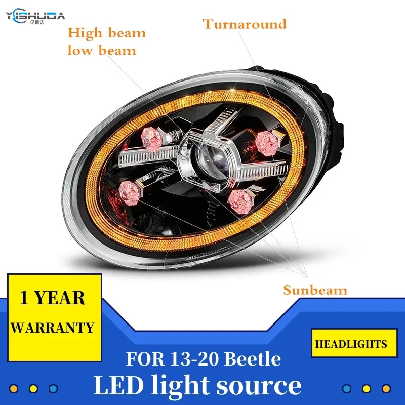 2 шт. автомобильный Стайлинг для VW Beetle фары 2013 2020 Жук светодиодный DRL Hid фара