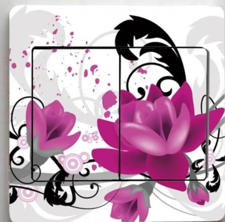 1 шт. много стилей цветов серии ПВХ детские огни переключатель наклейки для