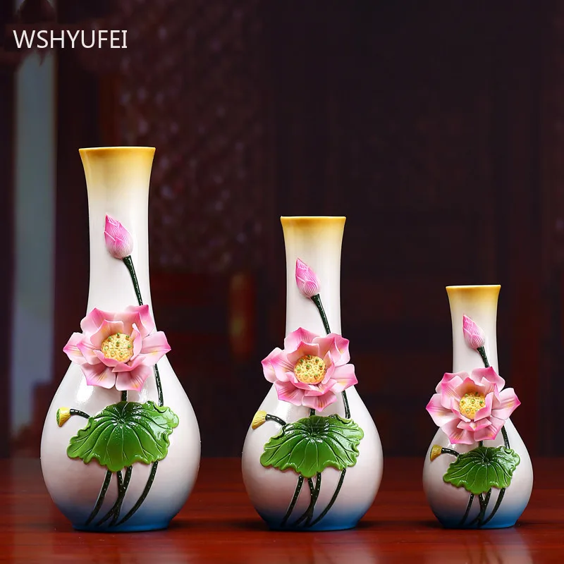 

1pc Chinese Home Ceramics Vases Ornaments Buddha Hall Worship Vase Guanyin Lotus Flower Holy Water Bottle Decoration Accessories