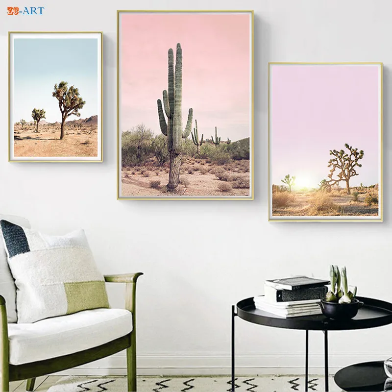 Джошуа постер С КАКТУСОМ принт Калифорния пустыни холст картины настенные