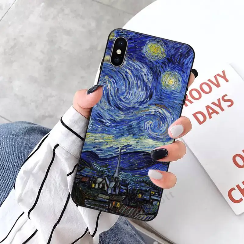 

Van Gogh Starry Night Star Phone Case for iPhone 11 12 mini pro XS MAX 8 7 6 6S Plus X 5S SE 2020 XR